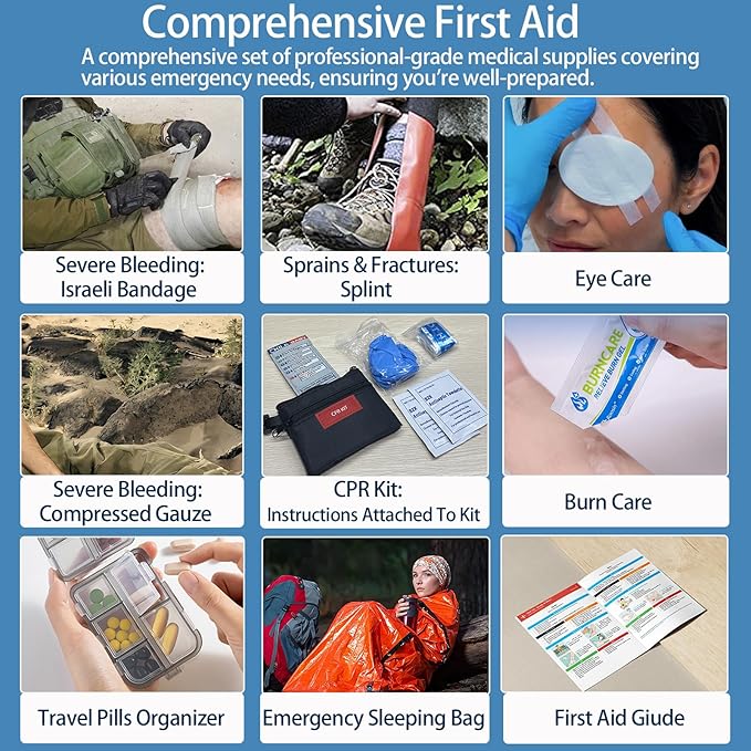 Comprehensive First Aid Kit for Home, Premium Emergency Trauma Kits - Image 6