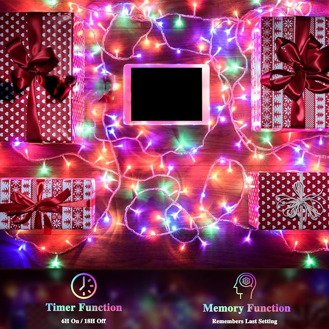 Multicolor 240 LED 88FT String Lights Indoor Outdoor, Connectable Christmas - Image 4