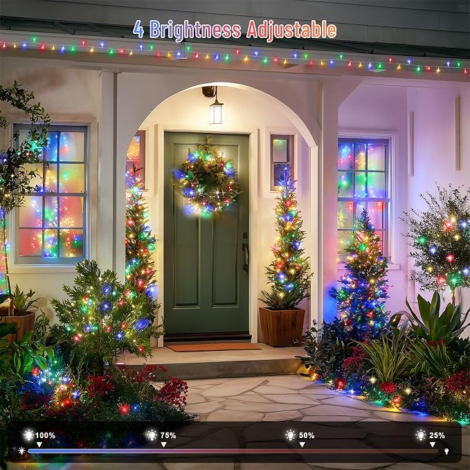 JMEXSUSS 132ft 400 LED Christmas Lights Indoor Outdoor Waterproof, 8 Modes - Image 2