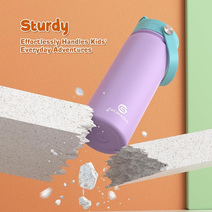 GoKEDA 18oz Kids Water Bottle, Insulated Bottles - Image 6