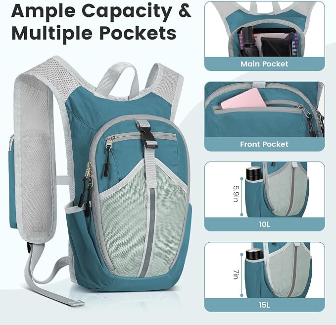 Small Hiking Backpack 10L-Lightweight Packable Foldable Backpack - Image 2