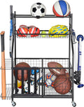 Snail Garage Sports Equipment Storage Organizer Sports Ball Storage Rolling Cart by SNAIL