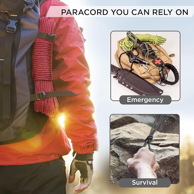TECEUM 5/32" Paracord Rope 1000 – 1000ft / 200ft / 100ft / 50ft – Tactical - Image 7