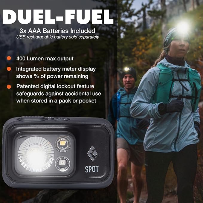 BLACK DIAMOND Spot 400 Headlamp | 400 Lumens Brightness, Dimmable | Waterproof - Image 2