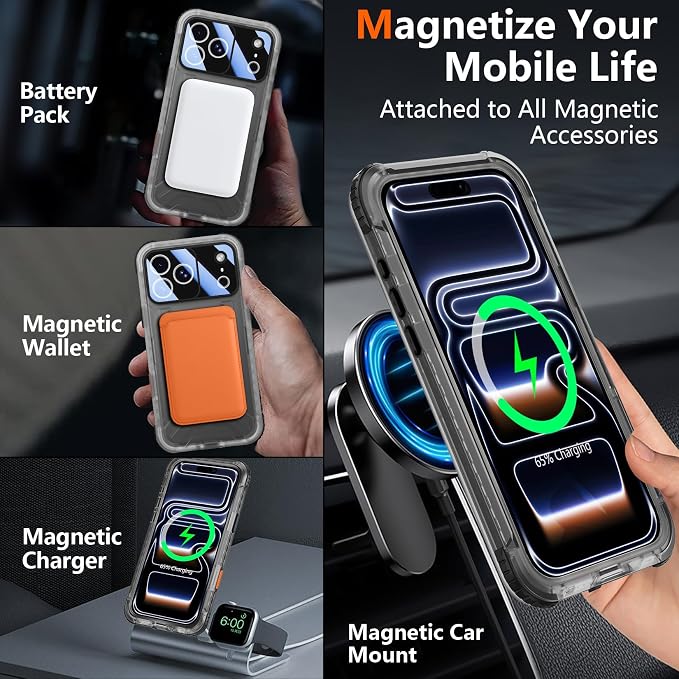 SPIDERCASE Magnetic for iPhone 17 Pro Max Case Waterproof, 12FT Military - Image 5