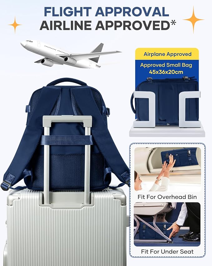 coofay Travel Backpack Carry on Flight Approved Carry on Backpack - Image 7