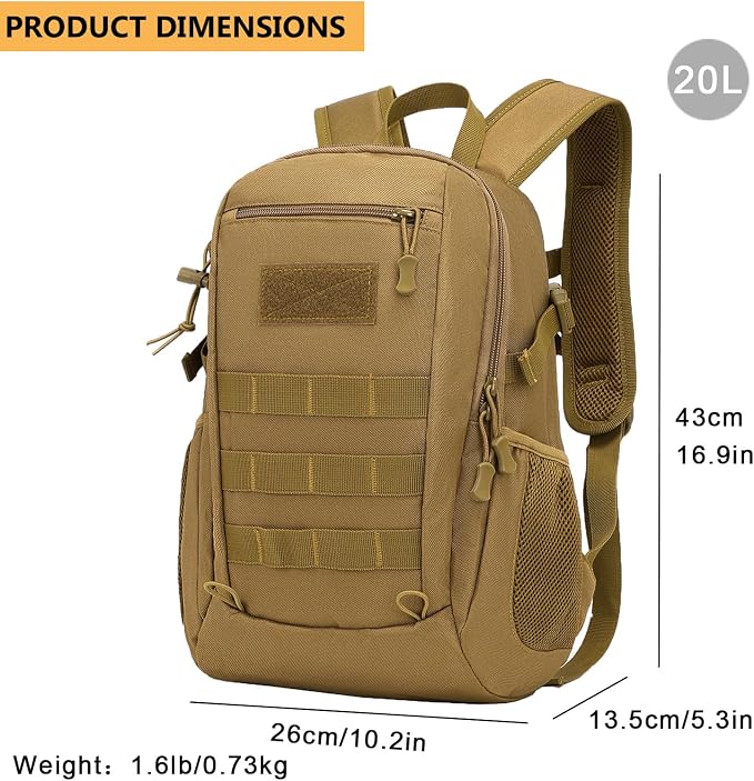 ArcEnCiel 10L/20L Mini X-Small Tactical Backpack MOLLE Daypack Gear Pack - Image 2