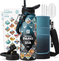 DYSANKY National Parks Water Bottle – 40 oz Insulated Stainless Steel Bottle by DYSANKY