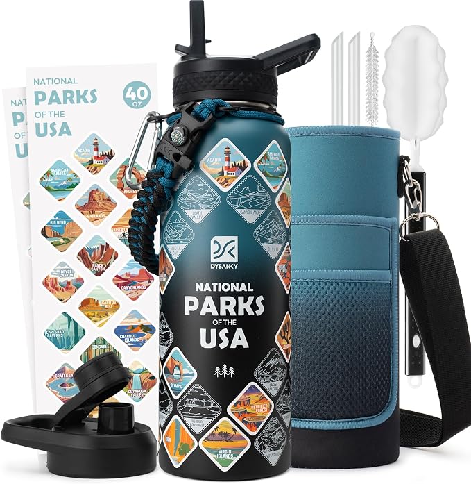 DYSANKY National Parks Water Bottle – 40 oz Insulated Stainless Steel Bottle by DYSANKY