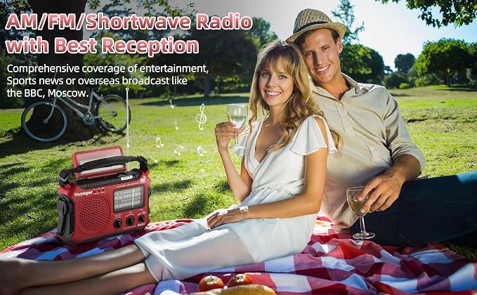 Kaito KA500RED 5-Way Powered Emergency AM/FM/SW Weather Alert Radio - Image 8