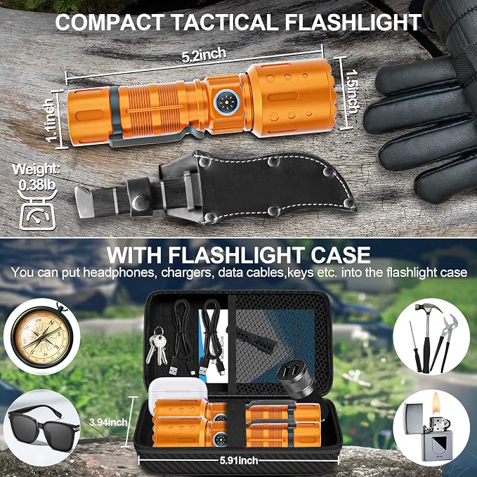 Banral Flashlights High Lumens Rechargeable, Super Bright Long Range Small - Image 2