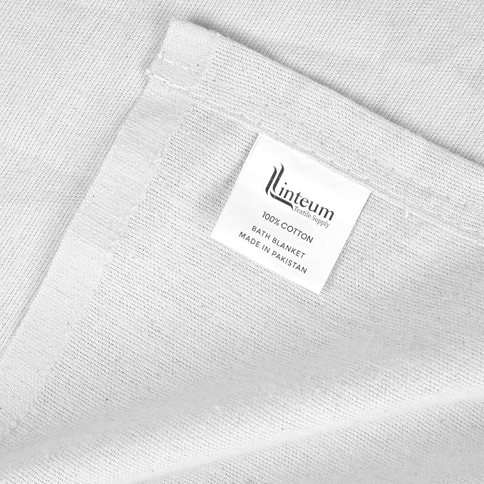 Linteum Textile 100% Cotton Hospital Patient Bath Blanket, Bed Bath Sheet - Image 6