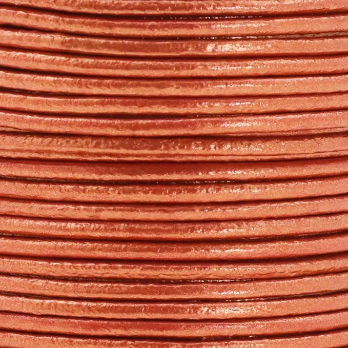 Mandala Crafts Round Genuine Copper Leather Cord - Image 3