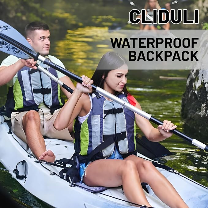 Waterproof Dry Bag, Roll Top Black Large Waterproof Backpack - Image 7