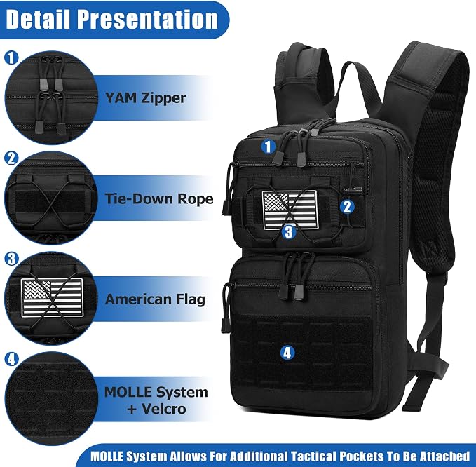 1050D Tactical Hydration Backpack - Image 2