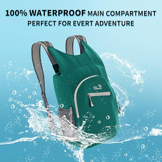 Outlander 100% Waterproof Hiking Backpack Lightweight Packable Travel Daypack - Image 2