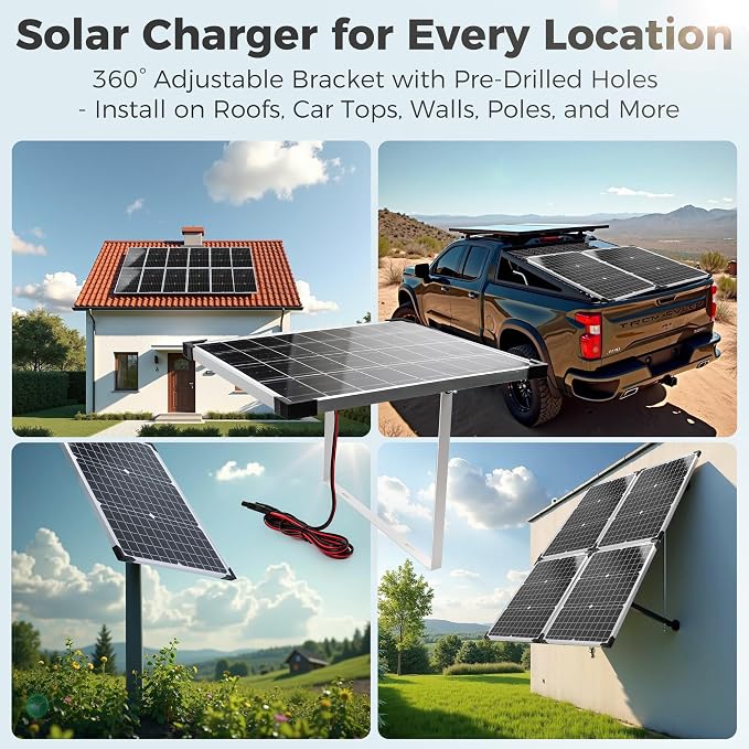 Voltset 12V Solar Battery Charger - 20W Waterproof Solar Panel Kit - Trickle - Image 9
