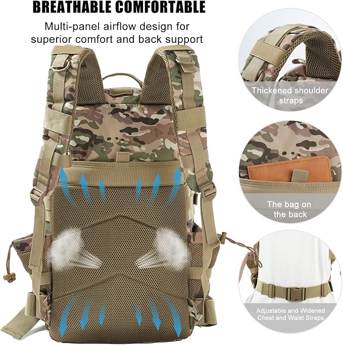 Military Tactical Backpack 50L Large Day Backpack - Image 4