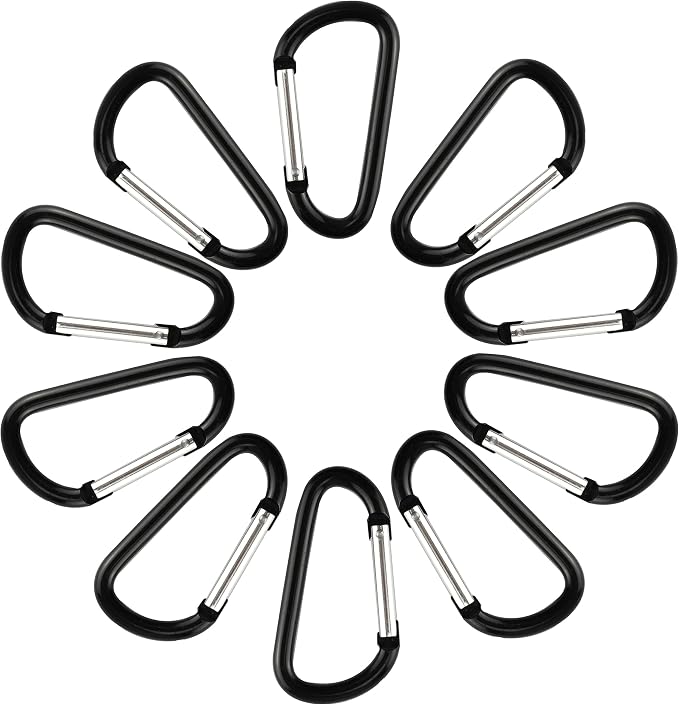 SWATOM Aluminum Carabiner Clip Snap Hook Keyring 1.5/1.9/2.2/2.4/2.8 Inch - Image 3