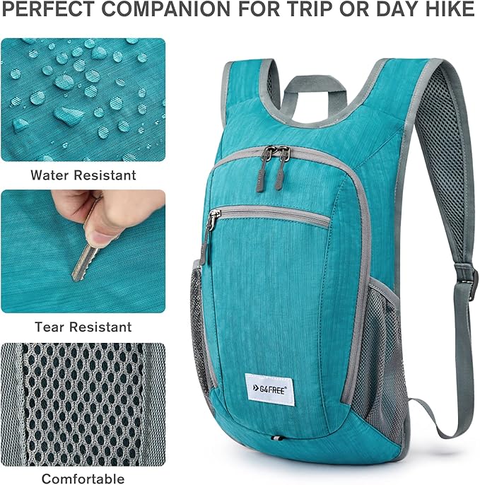 G4Free 10L/15L Hiking Backpack Lightweight Packable Hiking Daypack Small Travel - Image 6