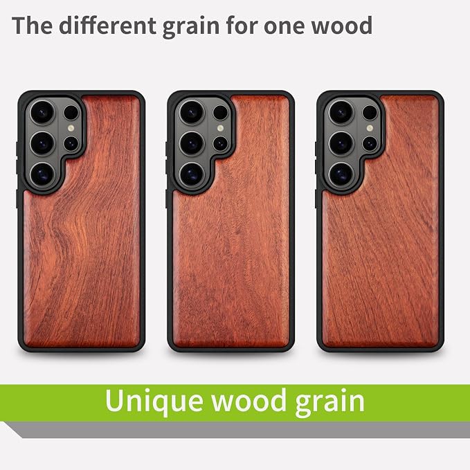 Carveit Magnetic Wooden Case for Samsung Galaxy S26 Ultra Case 2026, TPU - Image 7