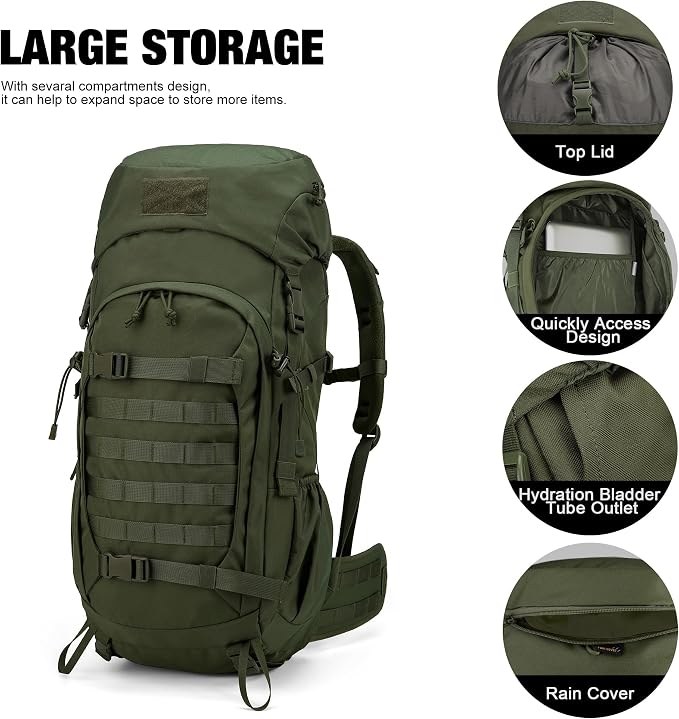 Mardingtop 50L Hiking Backpack, Backpacking Backpack - Image 5