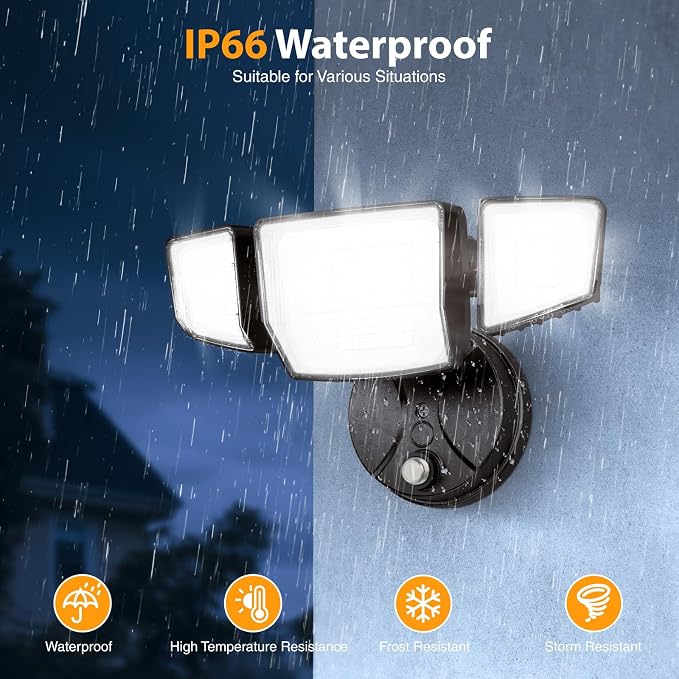 Onforu 90W Dusk to Dawn Outdoor Lighting, 10000lm Flood Lights Outdoor - Image 5