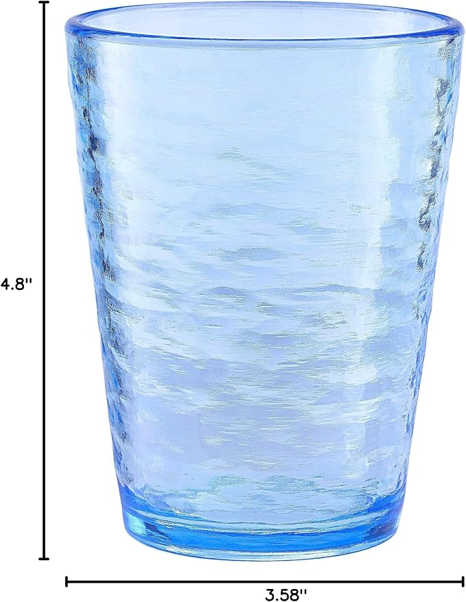 KLIFA- RIPPLE- 16 & 22.5 ounce, Acrylic Tumbler & Highball Drinking Glasses Cups - Image 9
