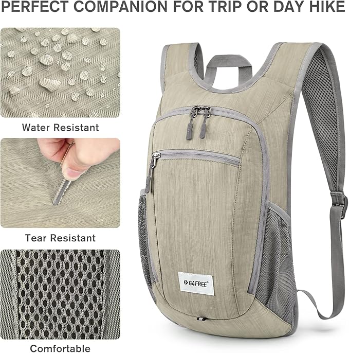 G4Free 10L/15L Hiking Backpack Lightweight Packable Hiking Daypack Small Travel - Image 5