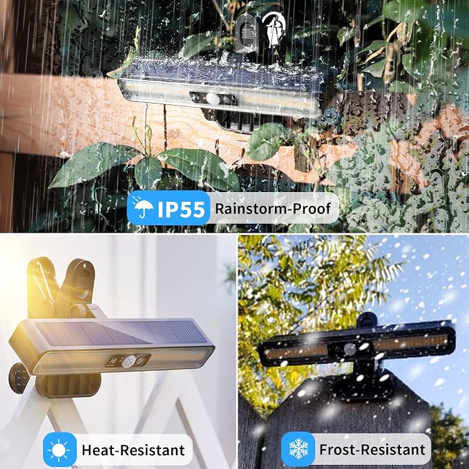 Clip On Solar Motion Lights Outdoor Waterproof, 6 Pack Motion Sensor Outdoor - Image 7