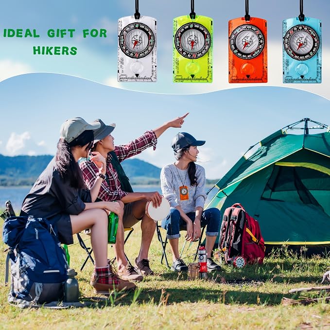 16 Pcs Orienteering Compass Acrylic Hiking Compass - Image 7