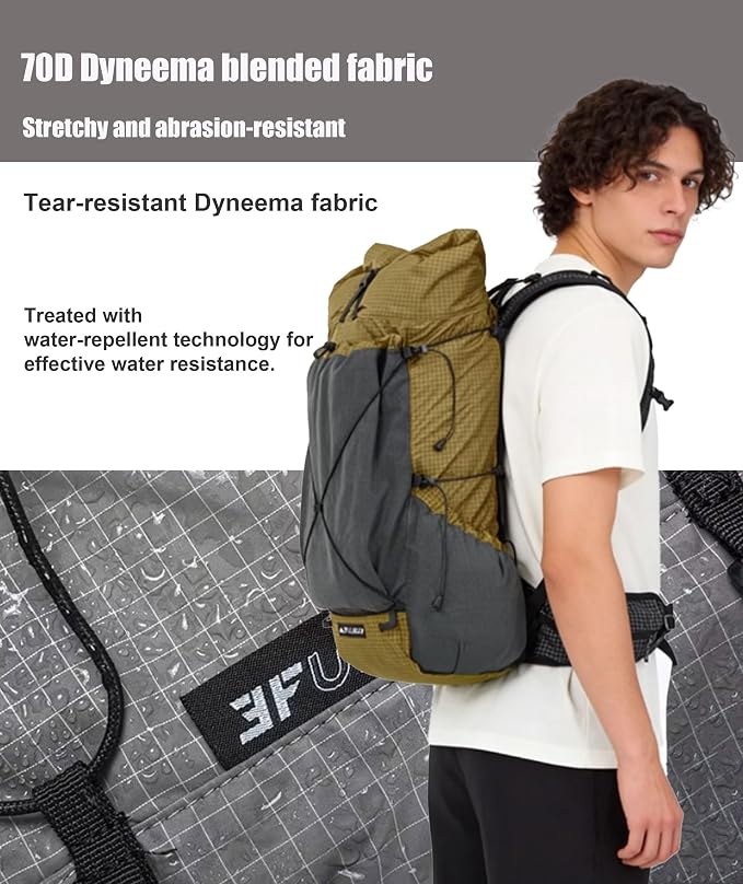 3F UL GEAR 30L+10L UHMWPE Ultralight Waterproof Hiking Backpack Daypack Outdoor - Image 3