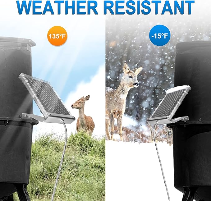 POWOXI Solar Panel for Deer Feeder 6V 1.5W Waterproof Solar Battery Charger - Image 5