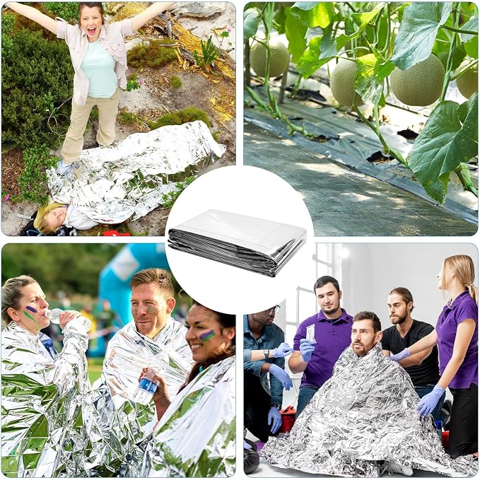 8 Pcs Emergency Mylar Thermal Blanket, High Reflectivity Survival Blanket - Image 7