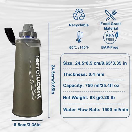 750ML Collapsible Water Bottle - Image 9
