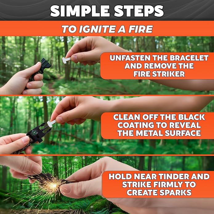Paracord Bracelets for Men and Women – Adjustable Survival Paracord Bracelet - Image 8