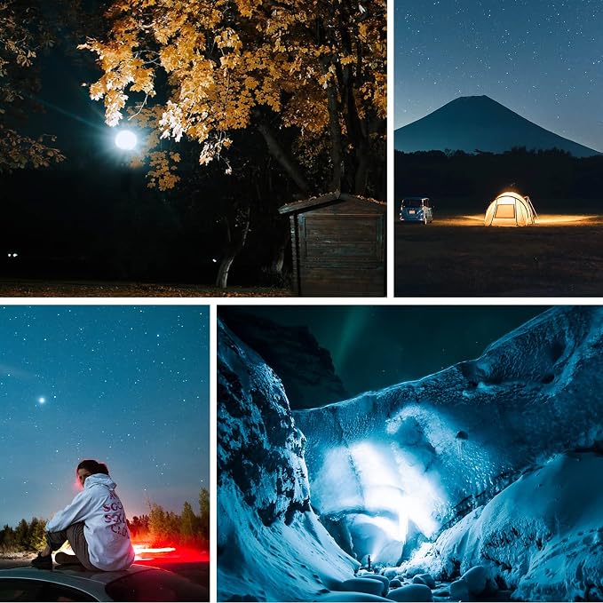 IODOO 16500mAh 60W Rechargeable Camping Light 3000LM 2700/4000/6500K LED - Image 6