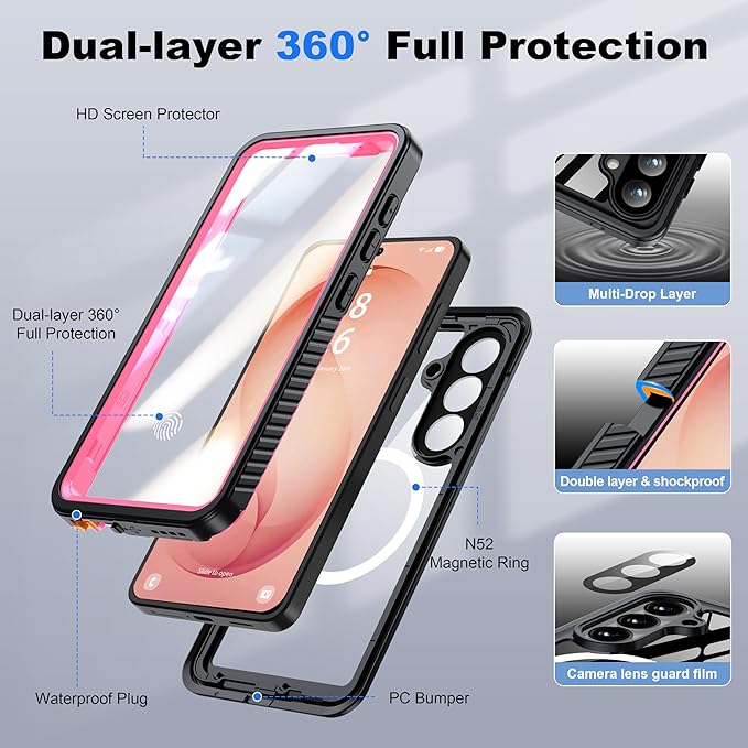 ANTSHARE for Samsung Galaxy S26 Case Waterproof, Built-in Lens & Screen - Image 5