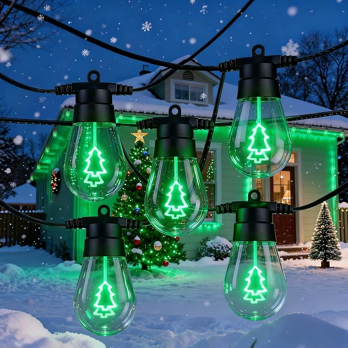 LED Outdoor String Lights, 50FT Patio Lights by Zeiliuled