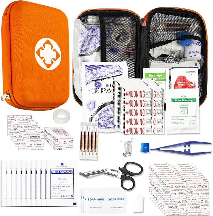 First Aid Kit Emergency Kit Camping Essentials Car-Home Orange First-Aid Bag by HOME