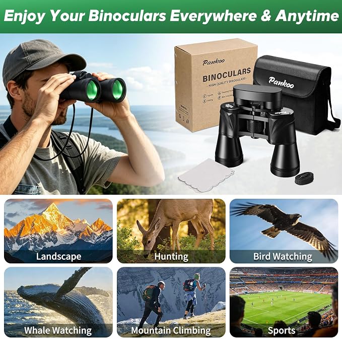 Pankoo 20x55 Binoculars for Adults High Powered – Large View Waterproof Optics - Image 10
