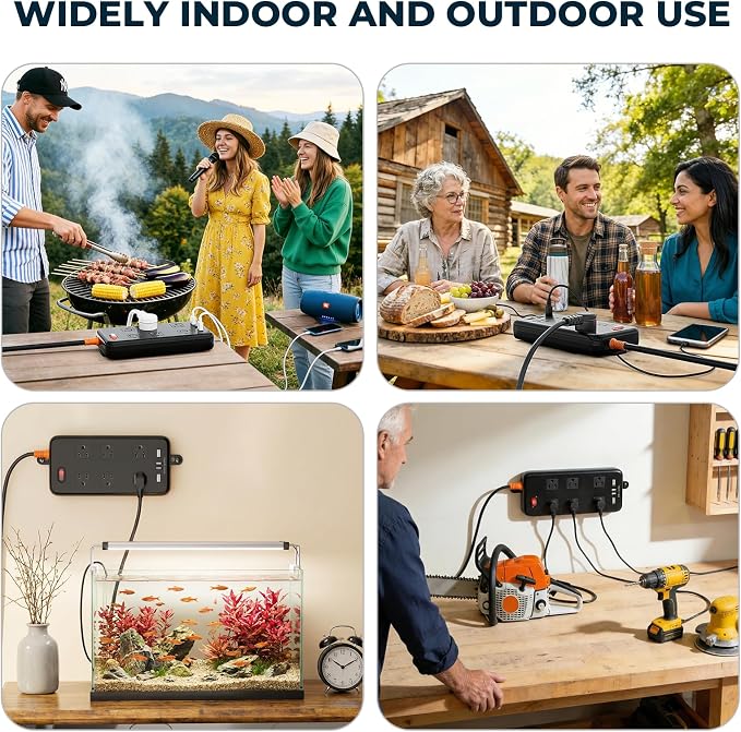 Outdoor Power Strip Weatherproof, IPX6 Waterproof Surge Protector - Image 8