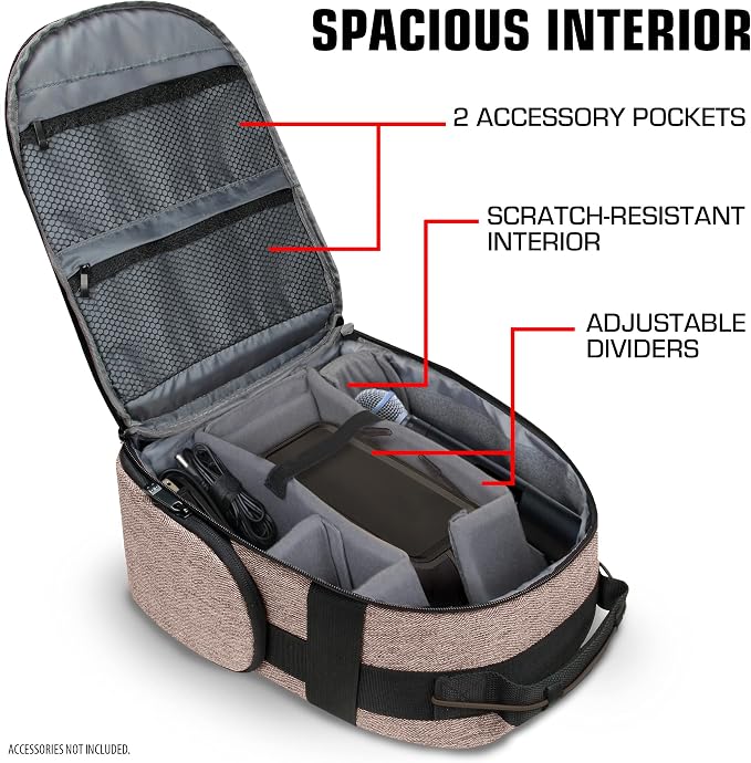 USA Gear Audio Equipment Backpack Fits Audio-Technica System 10, Shure BLX4 - Image 4