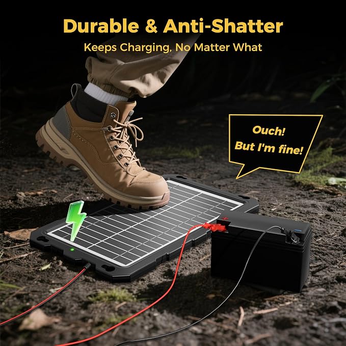 SUNAPEX 12V Solar Battery Charge: 10W Waterproof Portable Solar Panel Kit - Image 9