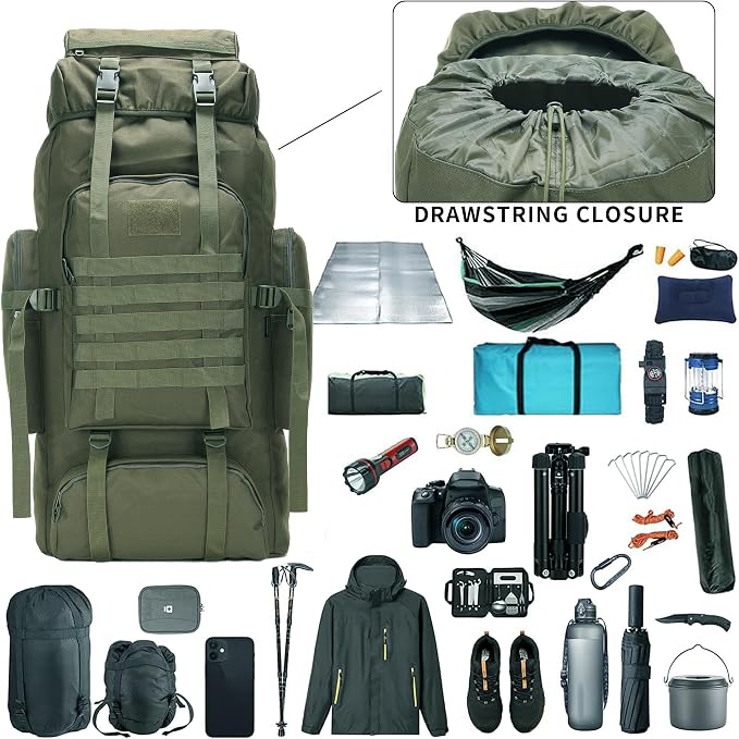 Hiking Backpack for Men 70L/100L Camping Backpack Military Rucksack Molle 3 - Image 4