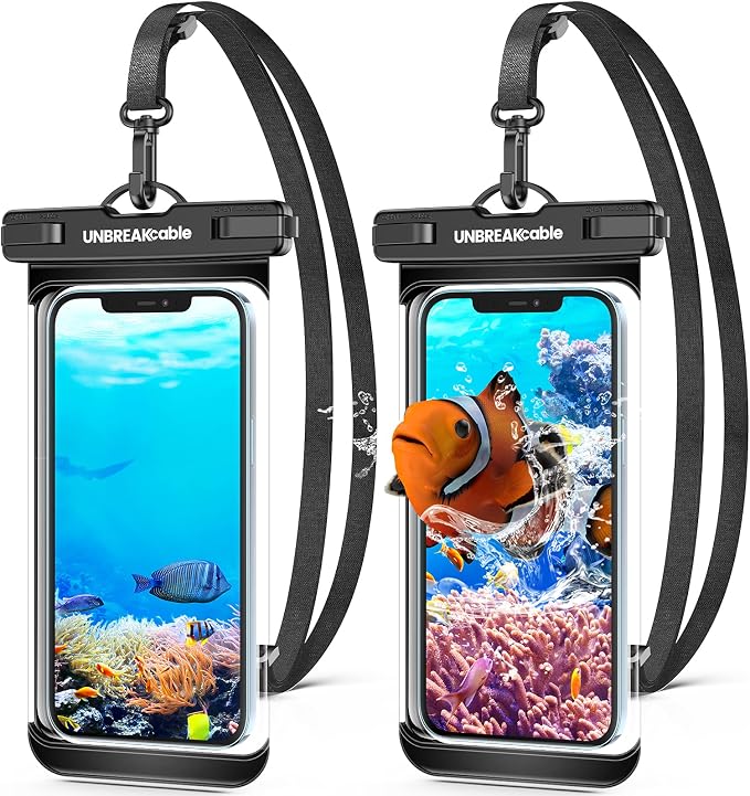 UNBREAKcable Waterproof Phone Pouch-2 Pack IPX8 Waterproof Phone Case by UNBREAKcable