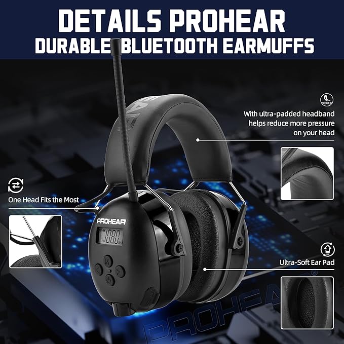 PROHEAR 033 2.0 Bluetooth Hearing Protection Headphones - Image 6