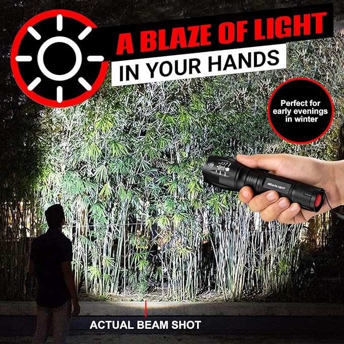 LED Flashlight High Lumens, Mini Tactical LED Flashlight 2 Pack, 5 Modes - Image 4