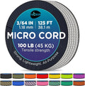 TECEUM Micro Paracord – 1.18 mm X 125 ft – Micro Utility Cord – Thin Braided by TECEUM
