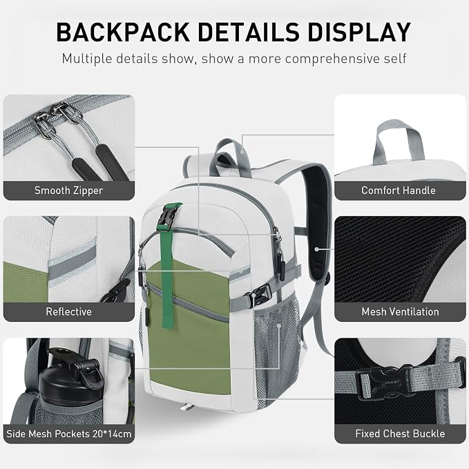 Small Hiking Backpack, 20L Lightweight Travel Daypack, Traveling and Outdoor - Image 3